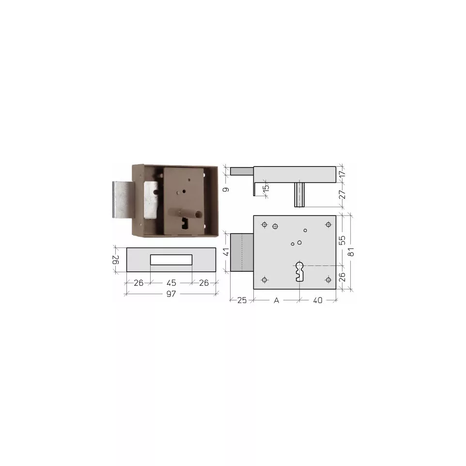 Litto B4120 & B4425 opbouwframe / pce