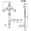 PVC-slot KTR 8032/31 zilver 200mm (instelbare terugloop) / pce
