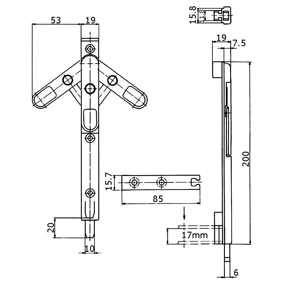 PVC-slot KTR 8032/31 zilver 200mm...