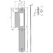 DIN strike plates for flush doors with stainless steel latch per piece