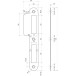 Gâches DIN inox pour porte à fleur / pce