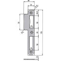 DIN Strike Plate No. 5-01-N Reversible Silver per piece