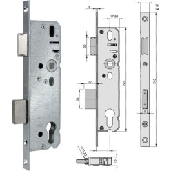 Slot DMS 1049 PZ 55/92mm met vierkante voorplaat TC 24 / pce