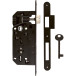 AGB Black Lacquered BB Lock with Strike Plate / pc