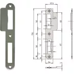 Sluitplaten luxe DIN CES 0522-14-KL rechts / pce