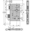 Serrure DIN pour projets CES LOCKS PZW 55/72 gauche/DIN R / pce