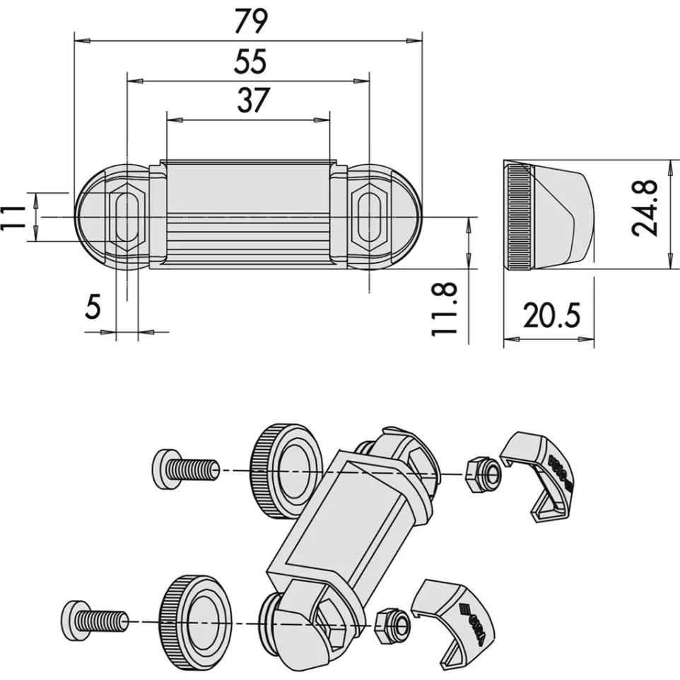 Adjustable Strike Plate -8 to +4 mm...