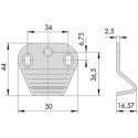 Adjustable Black CISA Strike Plate with Spacers for Rebated Door per piece