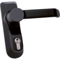 CISA Black Anti-Vandal Exterior Trim Set with Lever Handle and Half Cylinder per piece