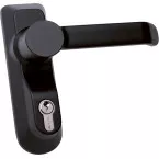 CISA Black Anti-Vandal Exterior Trim Set with Lever Handle and Half Cylinder per piece