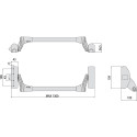 CISA Fast Push Surface Panic Bar White (without oval bar) / pc