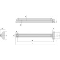 Paniekpaneel 1200 mm Cisa Fast Touch PVD inoxlook voor insteekslot / pce