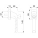 Hoppe London Lockable Window Handle 32mm Polished Brass F71 per piece
