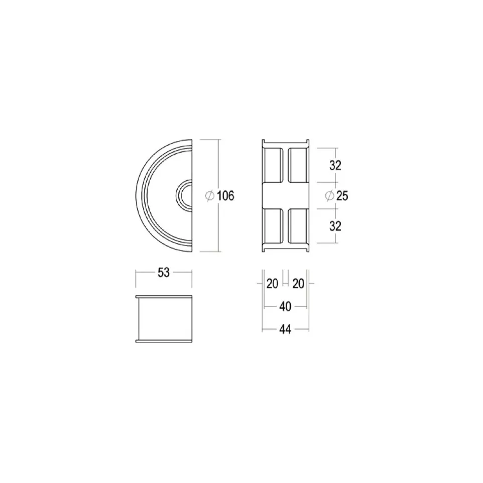 Bouton cuvette n°317 laiton poli / pce