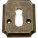 Rosace n°86 clé BB laiton antique ciré / 2pce