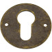 Rozet n°69 cilinder PZ messing antiek geboend / 2pce