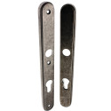 Security Escutcheon Set 325 Narrow 72PZ Waxed Tin Brass Finish per piece