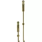 Verrou demi-cylindrique vertical laiton poli 33x600mm / pce