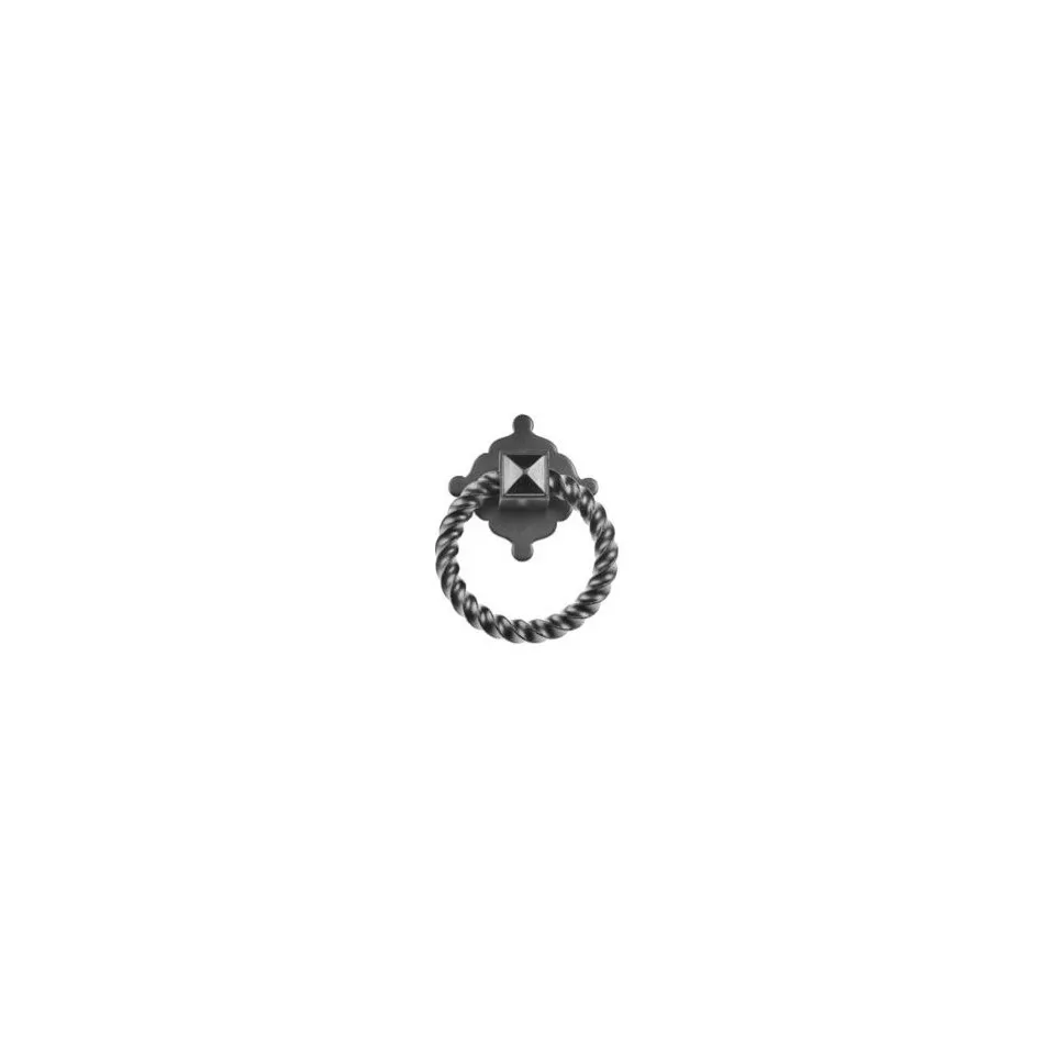 Black Wrought Iron Ring Door Knocker...