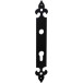 Black Wrought Iron Pull Handle Backplate PZ Rutten 226 85mm Pack of 2
