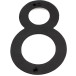 Huisnummer "8" zwart aluminium 95mm / pce