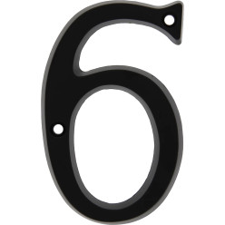 Black Aluminum House Number '6' or '9' 95mm / pc