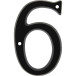 Huisnummer "6" of "9" zwart aluminium 95mm / pce