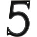 Black Aluminum House Number '5' 95mm per piece