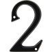 Huisnummer "2" zwart aluminium 95mm / pce