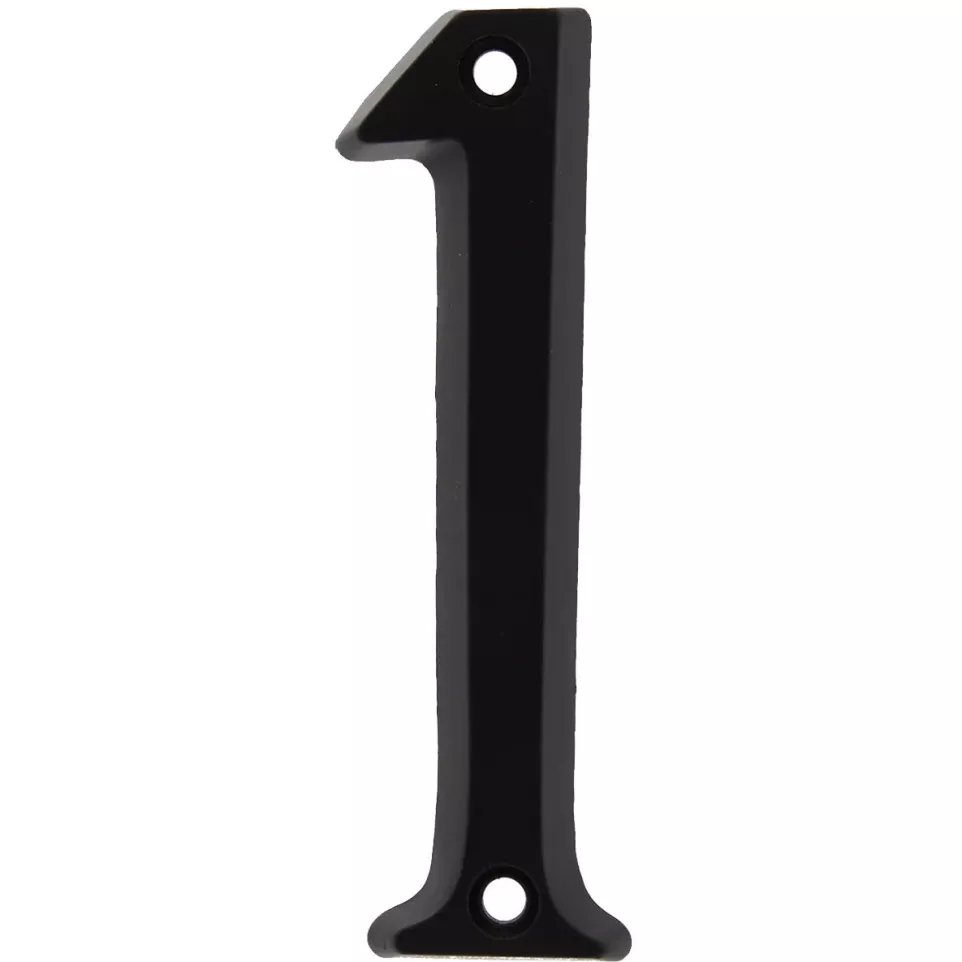 Huisnummer '1' zwart aluminium 95mm /...