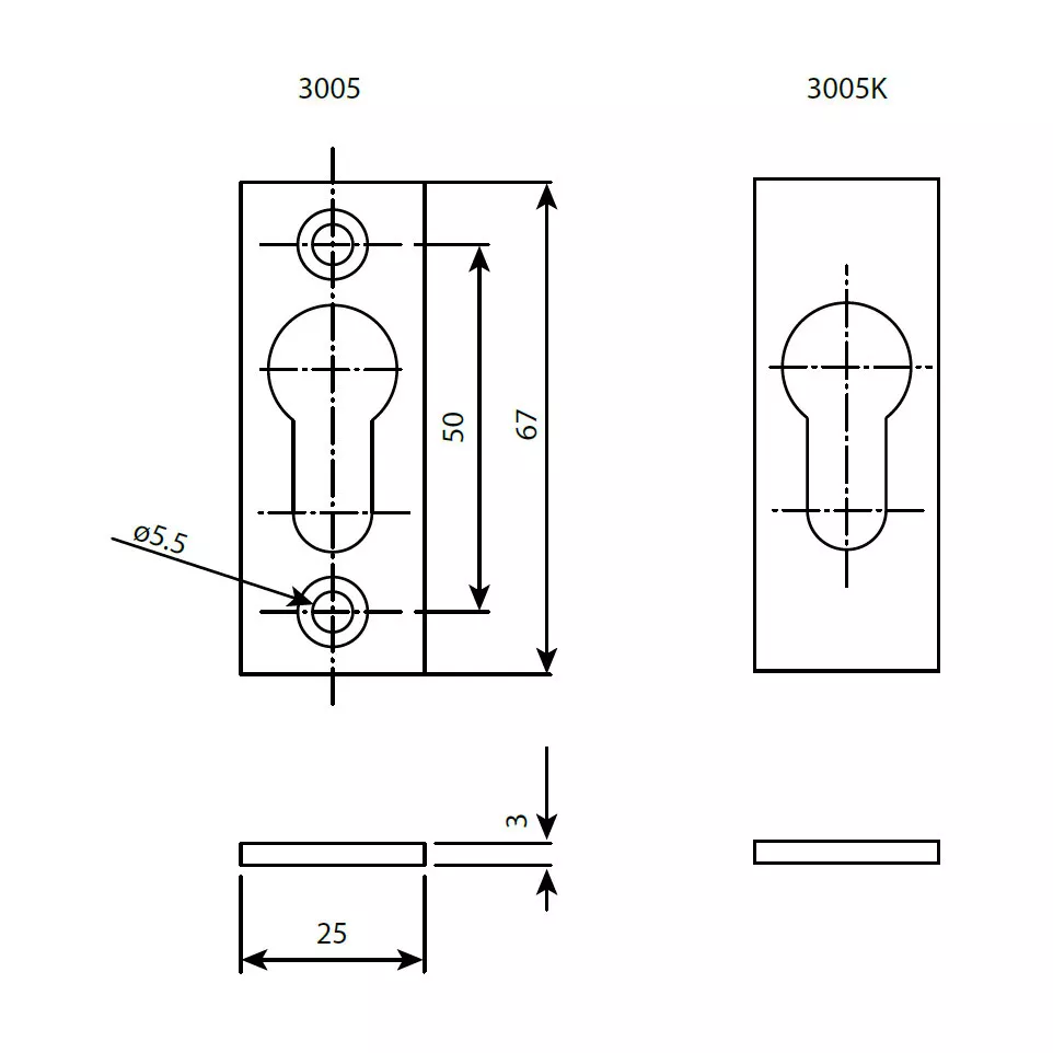 Rectangular Cylinder Entrance Plate...
