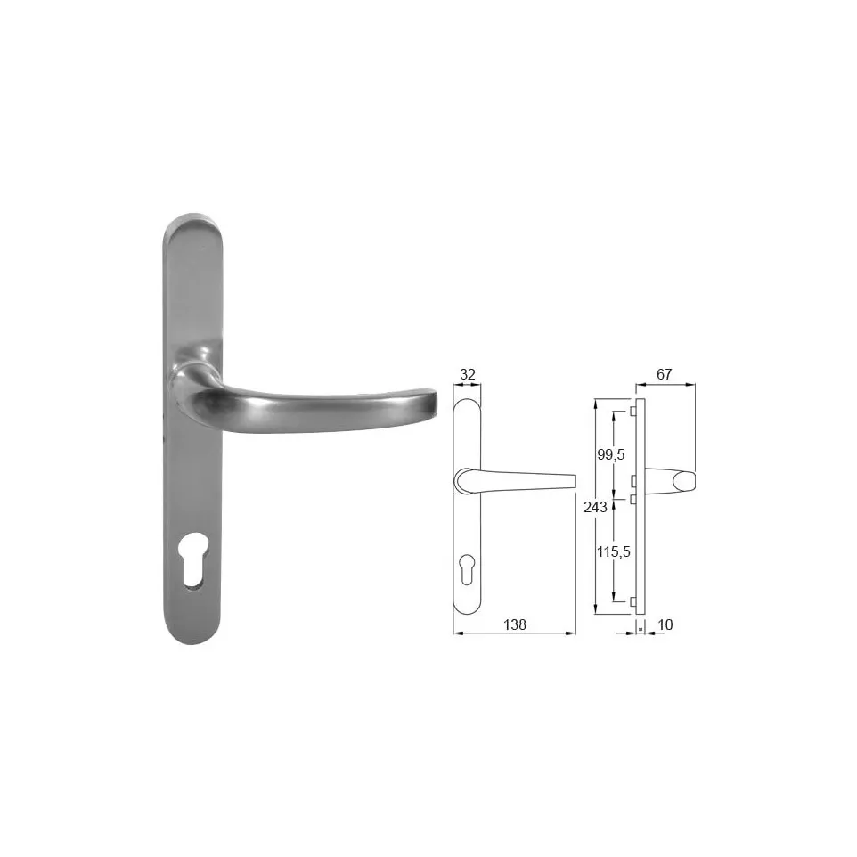 L&L Interior Door Handle 92 PZ Cream...