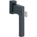 Hoppe Toulon SecuForte Lockable Window Handle 32-42mm Matt Black F9714 with 2 M5x45 & 50 Screws per piece