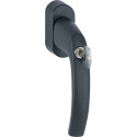 Hoppe Atlanta handgreep met sleutel Secu100+Secustik  32-42mm + 2 schroeven M5x50 & 55 zwart mat F9714M / pce
