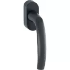 Hoppe Atlanta Secustik Tilt and Turn Window Handle 90° 32-42mm with 2 M5x45 and 50 Screws Matte Black F9714M per piece