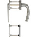 Hoppe Atlanta Balcony Door Handle Set with Pass-Through Shutter Handle F9 per piece