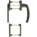 HOPPE Atlanta Balcony Door Handle Set with Interior and Shutter Passage Handle Brown RAL 8077 / pc