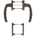Garniture porte balcon Hoppe Atlanta 'poignée + poignée' brun ral 8077 / pce