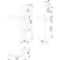 Externe handgreep Hoppe New-York 92 PZ (plaat 3347N) F9016 / pce
