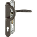 Handgreep + trekker Hoppe New-York 92 PZ (plaat 3357N) bruin F8077 / pce