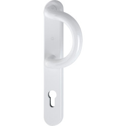 Hoppe 92 PZ boogtrekker (plaat 3357N) wit F9016 / pce