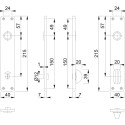 Paar lange vrije/bezette platen HP202 aluminium F1 WC 116mm / pce