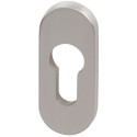 Entrée de sécurité ovale en inox PZ 9mm avec coiffe à glisser / pce