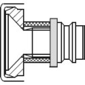 Fixation 160.00.4 1coté (verre) pour Ø21mm/S/volet, inox (set de 2 pièces) / pce