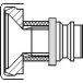 Fixation 160.00.4 1coté (verre) pour Ø21mm/S/volet, inox (set de 2 pièces) / pce