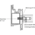 Fixation invisible 195.48.5 pour PVC/ALU, Arc et ES4010...b (set de 2 pièces) / pce