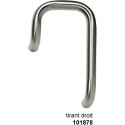 Ziekenhuis trekstang Ø21mm 220mm links (L) - geborsteld roestvrij staal / pce