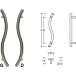 Deurtrekker S Ø25 350/450 mm rechts - inox / pce