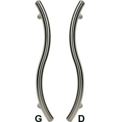 Tirant de porte S Ø25 450mm gauche - inox / pce