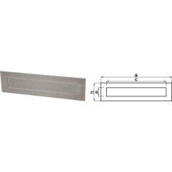 Stainless Steel Letterplate 400x100mm / pc